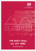 Party Wall Act 1996 leaflet